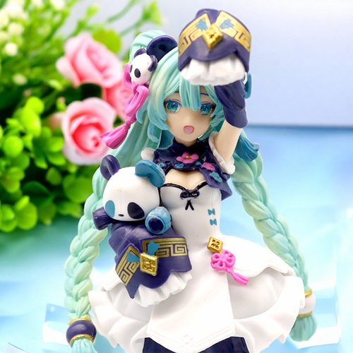 初音未来手办熊猫初音手办模型