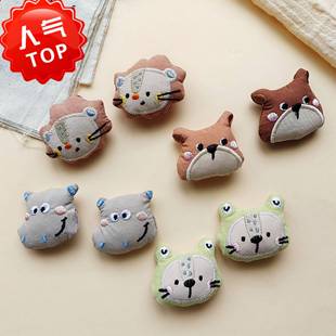 森系布艺充棉卡通配饰可爱小熊狮子公仔胸针头饰服装DIY辅料玩偶