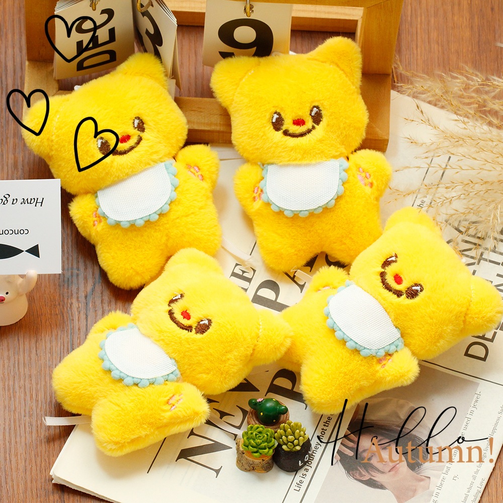 新款可爱小熊吱吱叫胸针卡通黄油小熊玩偶挂饰小熊包包衣服挂饰