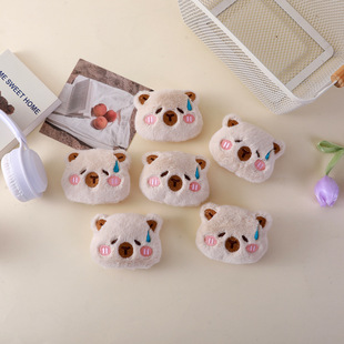 卡通毛绒流汗卡皮巴拉玩偶小熊胸针diy发饰拖鞋袜子配饰服装辅料