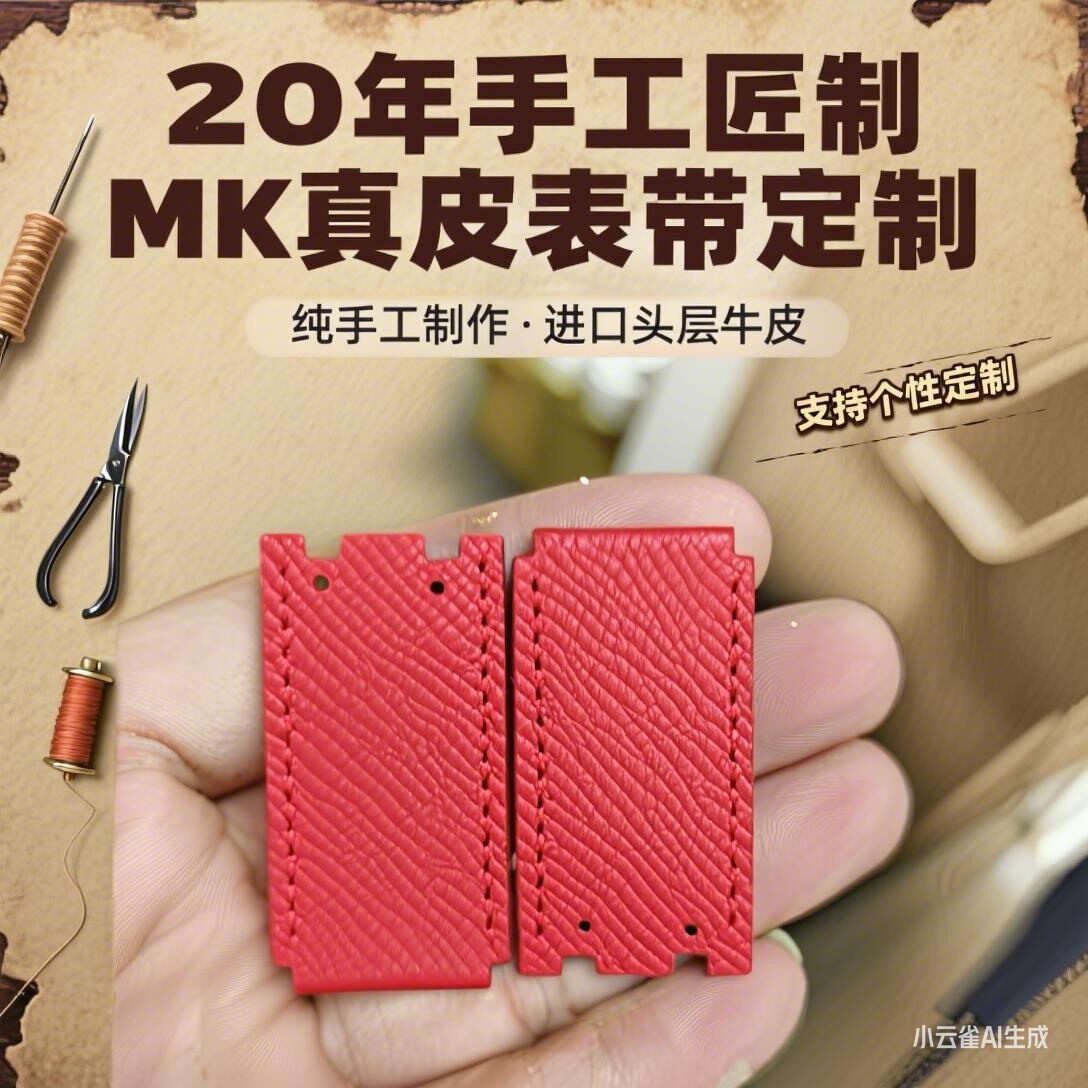 mk手表带定制 各种特殊接口表带定做 牛皮表带