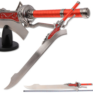 鬼泣5尼禄大刀绯红女皇剑COS动漫扮演道具金属1比1武器模型未开刃