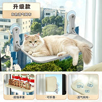 Cat hammock, cat window suction cup, cat bed, warm, breathable and cool all year round, window sill hanging cat bed for sunbathing thumbnail 2