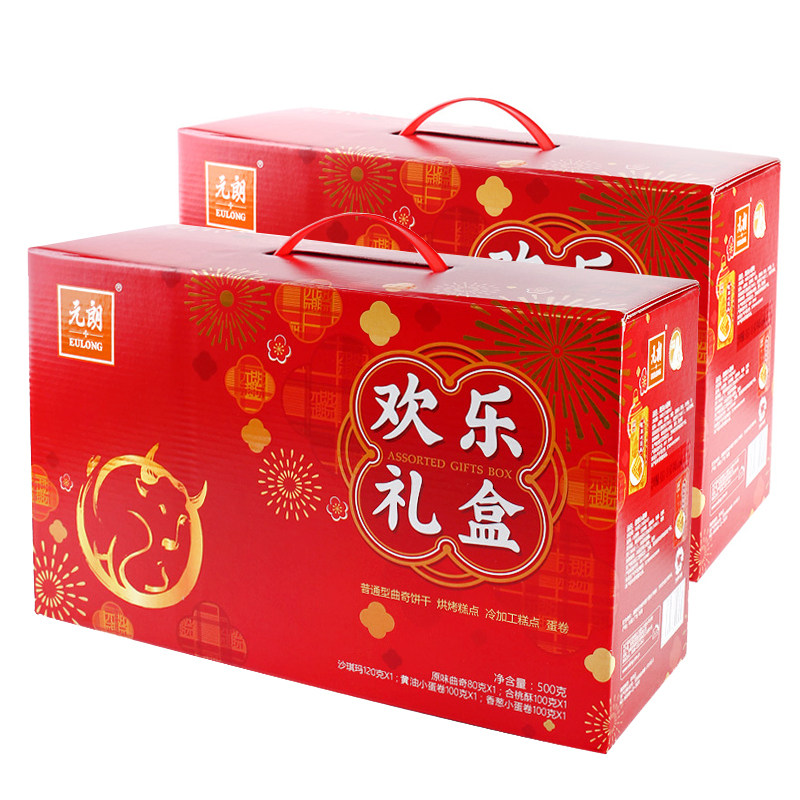 元朗欢乐礼盒500g过年送礼饼干蛋卷沙琪玛休闲充饥零食品小吃,零食/坚果/特产,蛋卷,淘宝优惠券,粉丝福利购,淘宝优惠卷