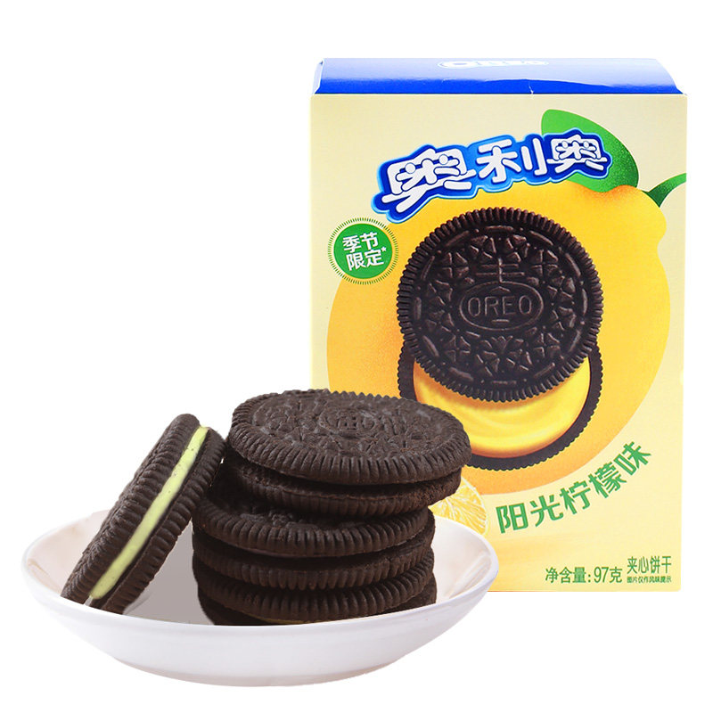 奥利奥夹心饼干97g阳光柠檬味春日季节限定零食