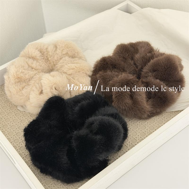 秋冬毛绒大肠发圈保暖舒适