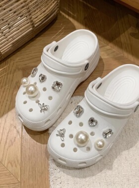 甜酷辣妹芭蕾镶钻爆闪鞋扣
