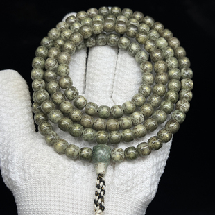 一物一图孤孤品石玉白冰果冻8*9桶珠正月爆透同枝果星月菩提项链