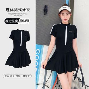 保守连体遮肉显瘦游泳馆专业温泉泳装 连体泳衣女2025年夏季 新款
