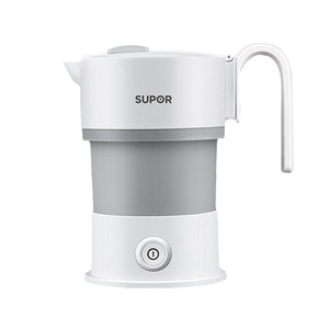 苏泊尔电热水壶0.6L 便携式食品级硅胶折叠旅行烧水壶SW-06J007