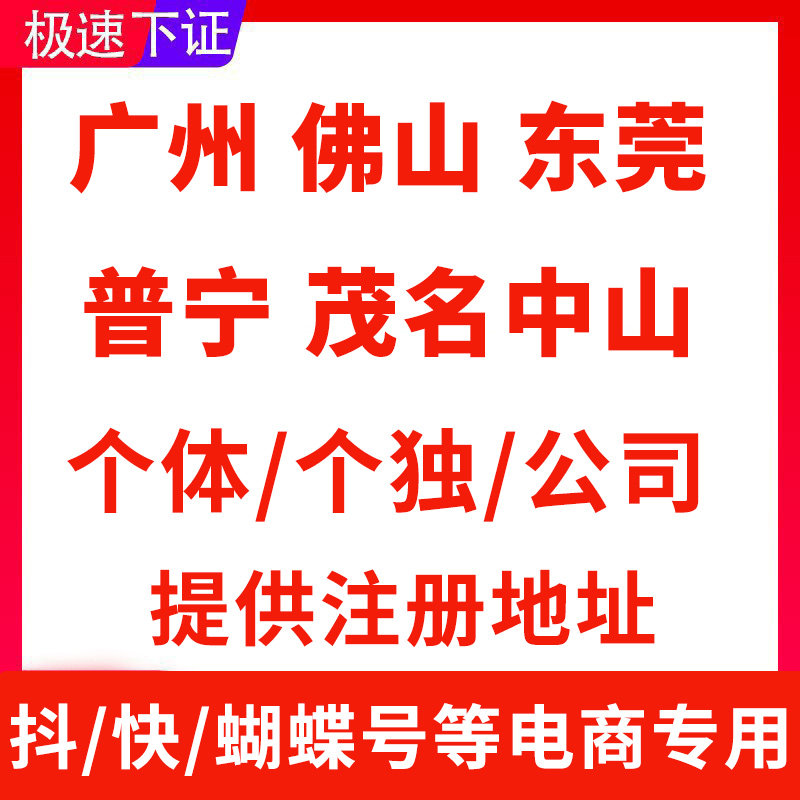 广州佛山东莞茂名阳江普宁中山云浮电商个体户公司执照注销注册