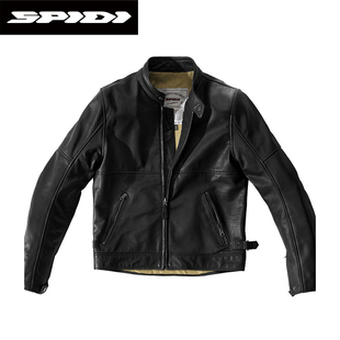 SPIDI斯必迪摩托车复古皮衣洛克骑行服男机车服防摔防护透气