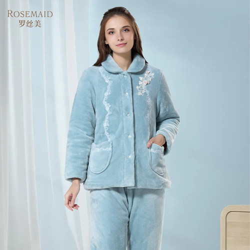 罗丝美加棉保暖居家服棉袄