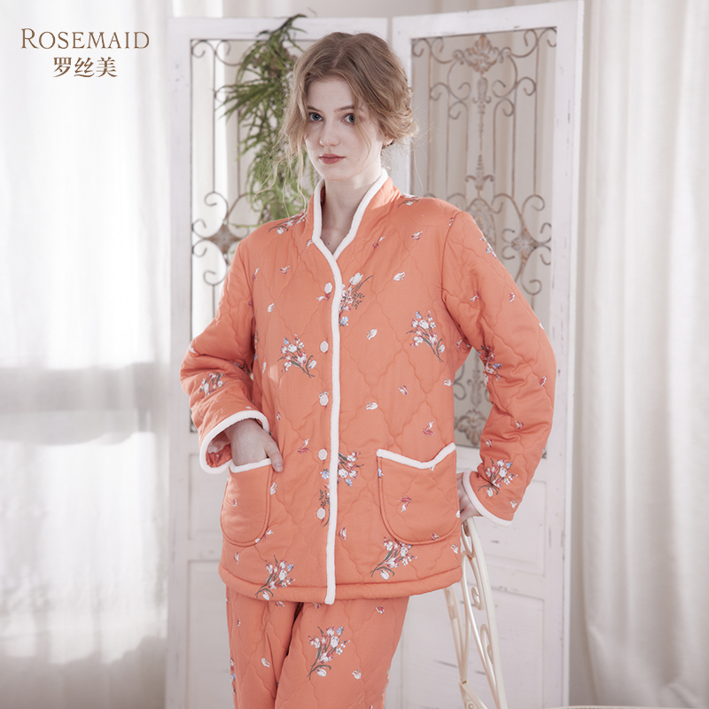 罗丝美女纯棉夹棉衣裤套