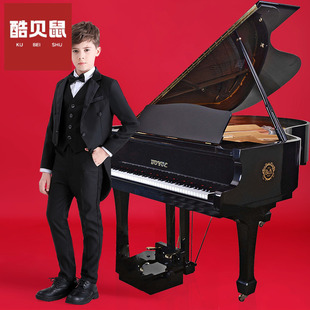 帅气儿童燕尾服西装套装男童礼服小提琴钢琴演奏服演出服英伦洋气