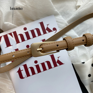 韩国简约针扣软皮带百搭时尚 裤 配饰 配西装 图曼朵女士实用腰带夏季