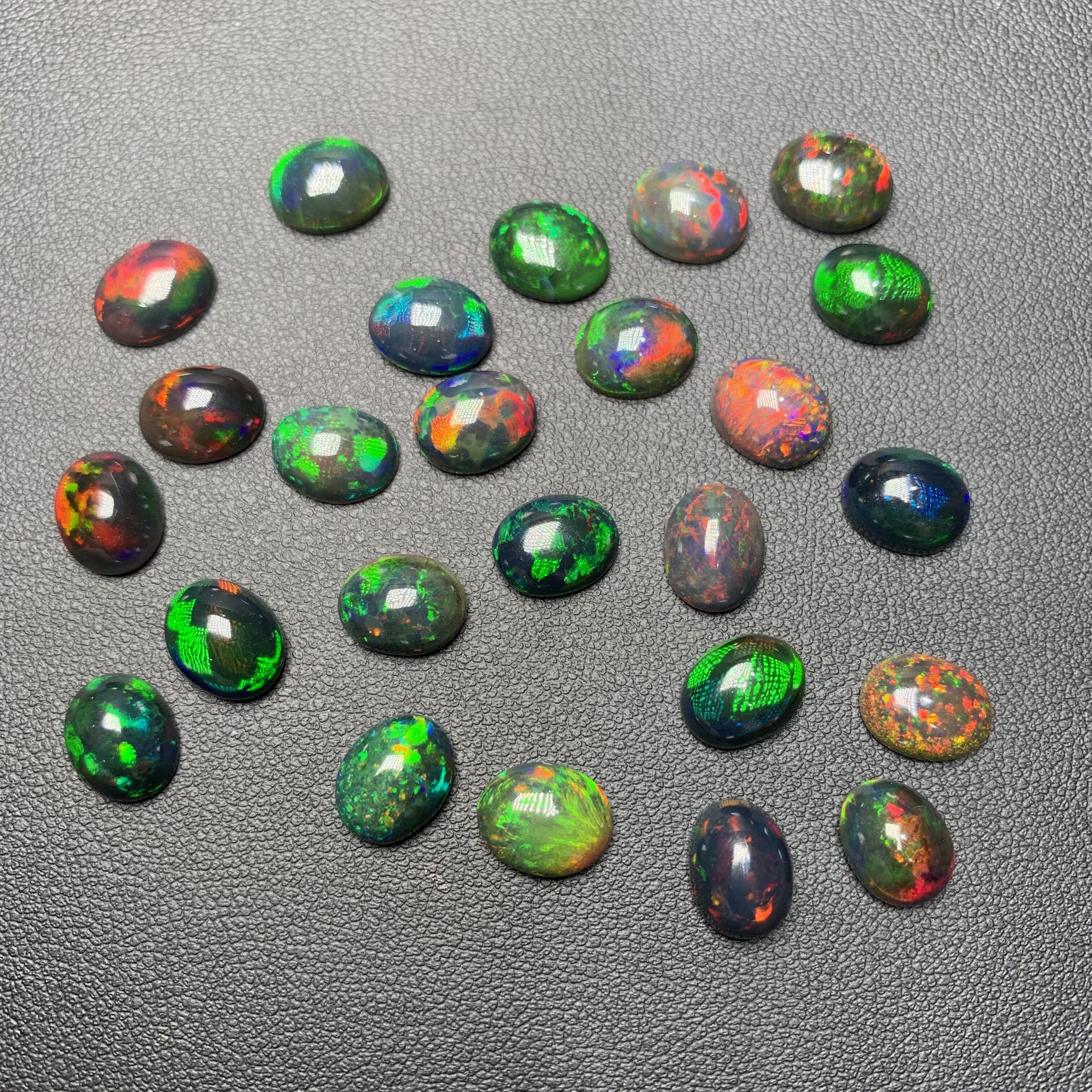 天然高品质欧泊裸石椭圆8x10mm可镶嵌18k金银戒指吊坠耳坠耳钉等