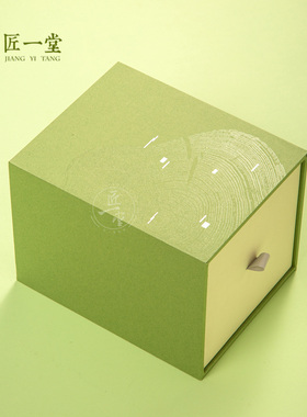 绿色抽拉盒礼物茶叶罐茶壶包装盒大号手握杯可乐杯马克杯包礼品盒