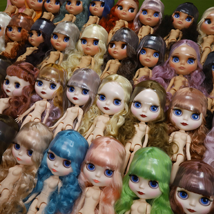 ICY DBS小布娃娃原妆白肌日烧肌磨砂脸有眉无眉19关节裸娃30厘米