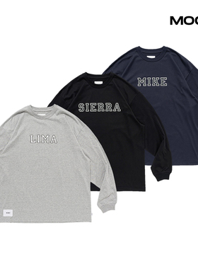 现货 WTAPS ACADEMY / LS / COTTON 长袖字母T恤 24FW