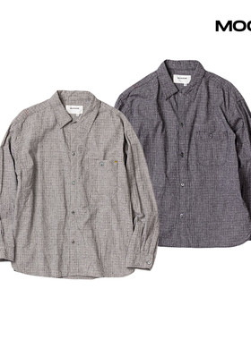 现货 ANACHRONORM LINEN PLAID WIDE SHIRTS破坏格子长袖衬衫25SS