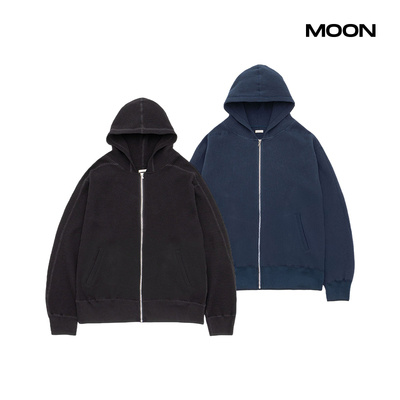 NANAMICAZip-Up直拉华夫格帽衫