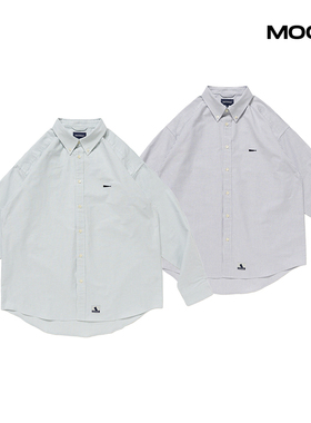 现货 DESCENDANT KENNEDY’S OXFORD LS STRIPE条纹长袖衬衫 25FW