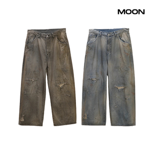 现货 ANCELLM 04 AGING01 破洞牛仔裤 25FW