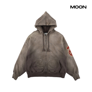 BOWWOW HOODIE棒球水洗做旧帽衫 BASEBALL ZIP 25FW CHAMPION 现货