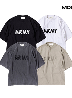 现货 ANACHRONORM ARMY GLITCH EMBROIDERY S/S 刺绣短袖T恤25SS