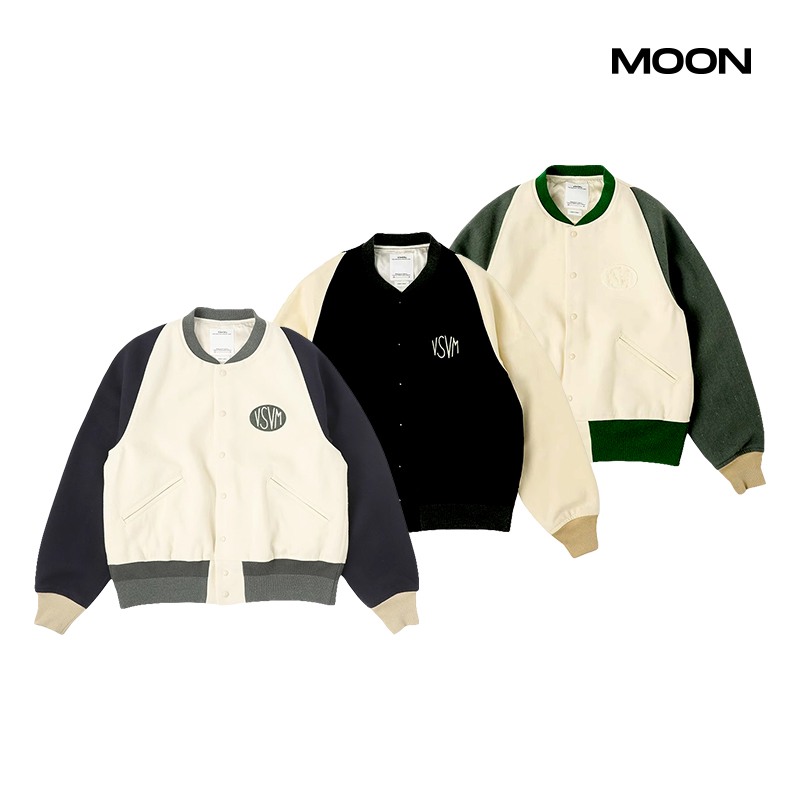 Visvim棒球宽松拼接夹克