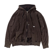 华夫格破坏帽衫 现货 夹克25FW DAMAGED INNER ANACHRONORM HARD