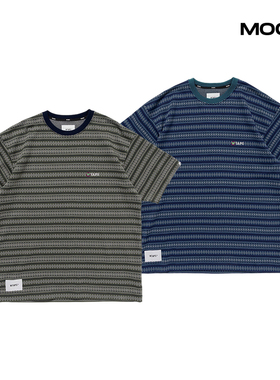 现货 WTAPS BDY 02 / SS / COTTON 条纹花纹纯棉短袖T恤 26SS