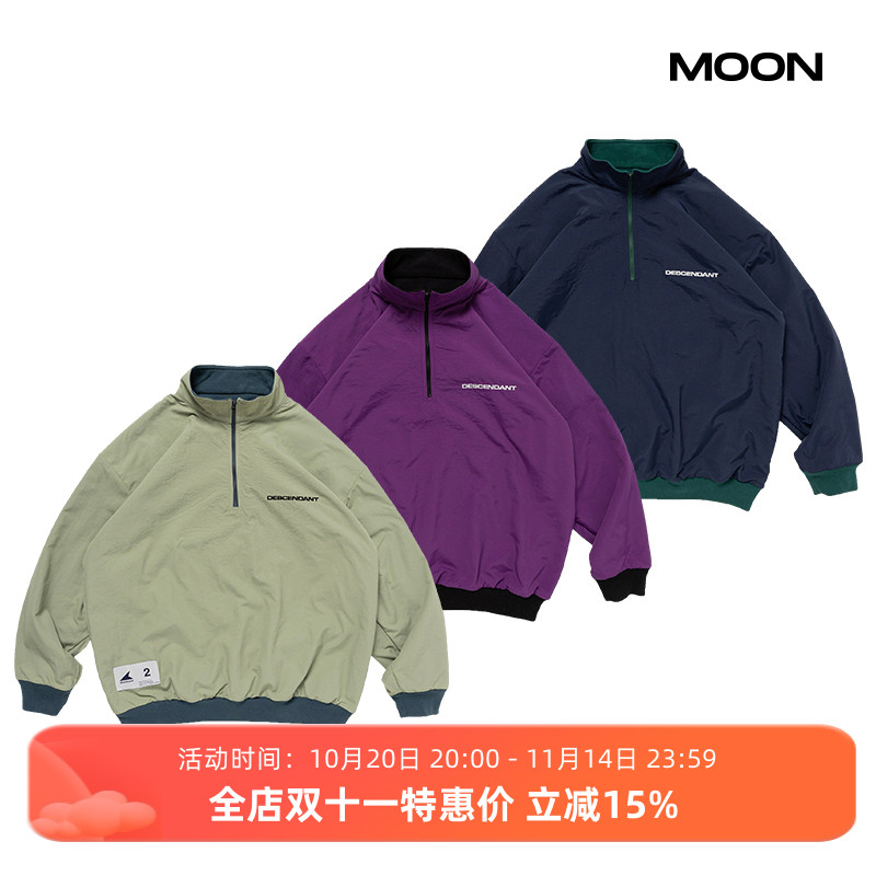 双面穿DCDT日系半拉套头卫衣