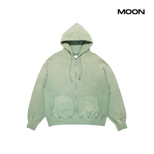 现货 BOWWOW ZIP HOODIE AGING直拉连帽卫衣帽衫 25SS