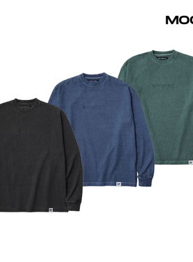现货 NEIGHBORHOOD PIGMENT DYED CREWNECK LS 刺绣长袖T恤 25FW