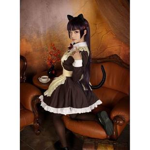 动漫cos服我的妹妹哪有那么可爱 黑猫套装五更琉璃长袖女仆装