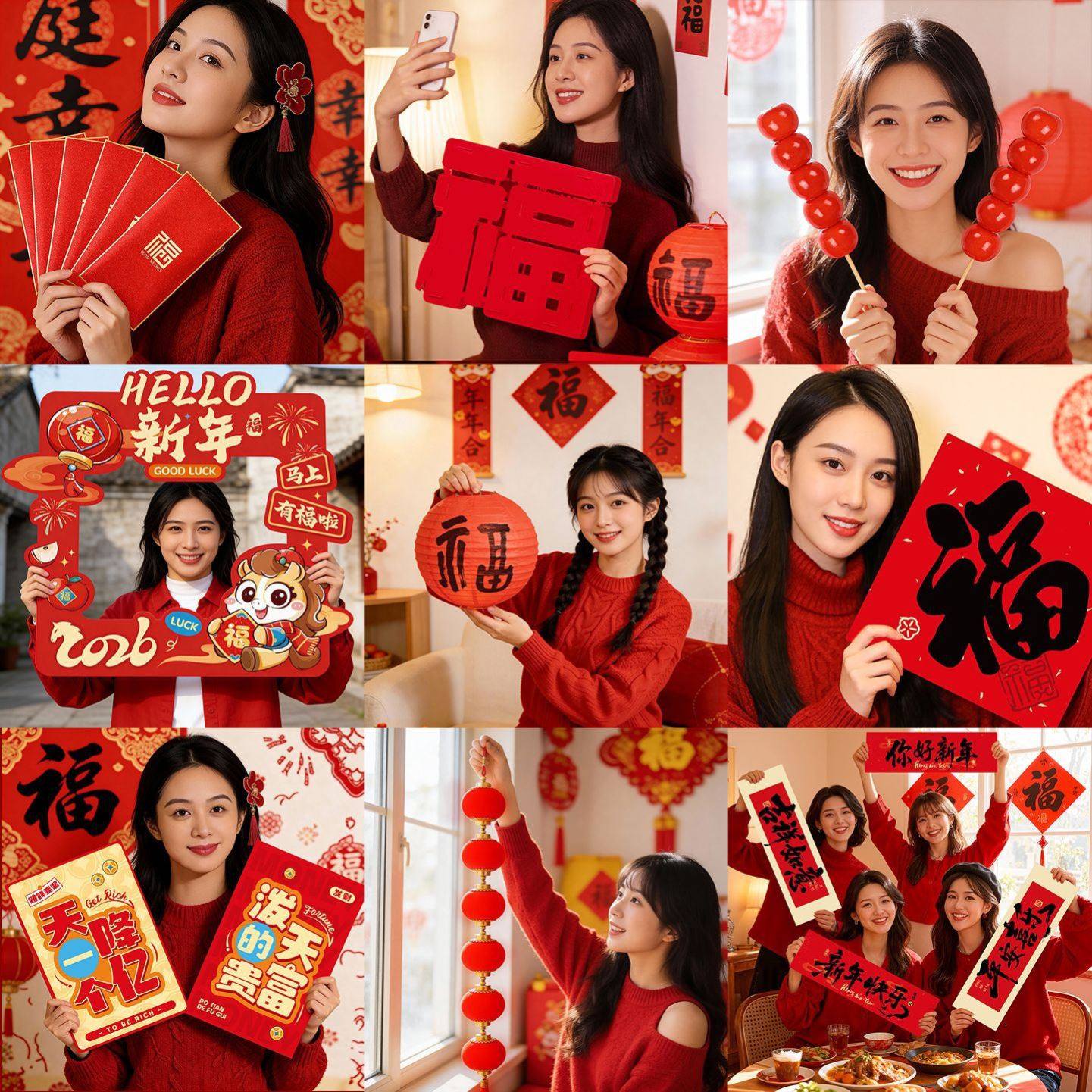 2026新年拍照道具商场店铺幼儿园教室场景氛围布置装饰品元旦马年,节庆用品/礼品,装扮布置套餐,淘宝优惠券,粉丝福利购,淘宝优惠卷