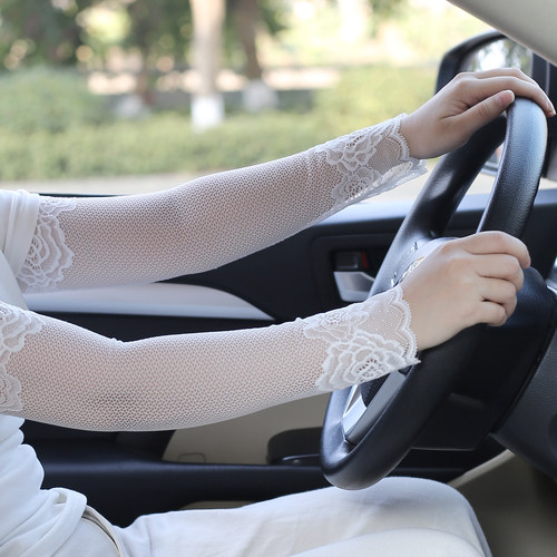 蕾丝防晒手臂套骑行长袖套