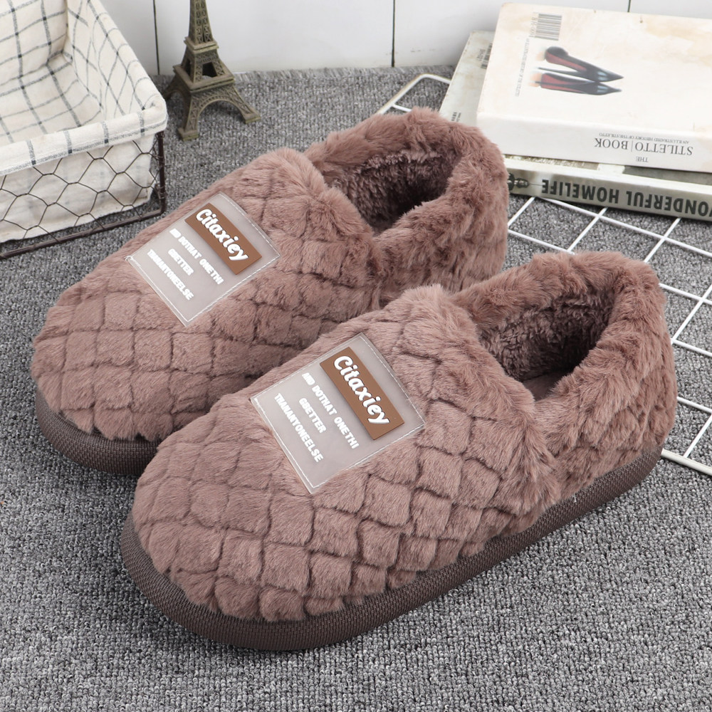 特大号加肥加大韩版包跟棉拖鞋