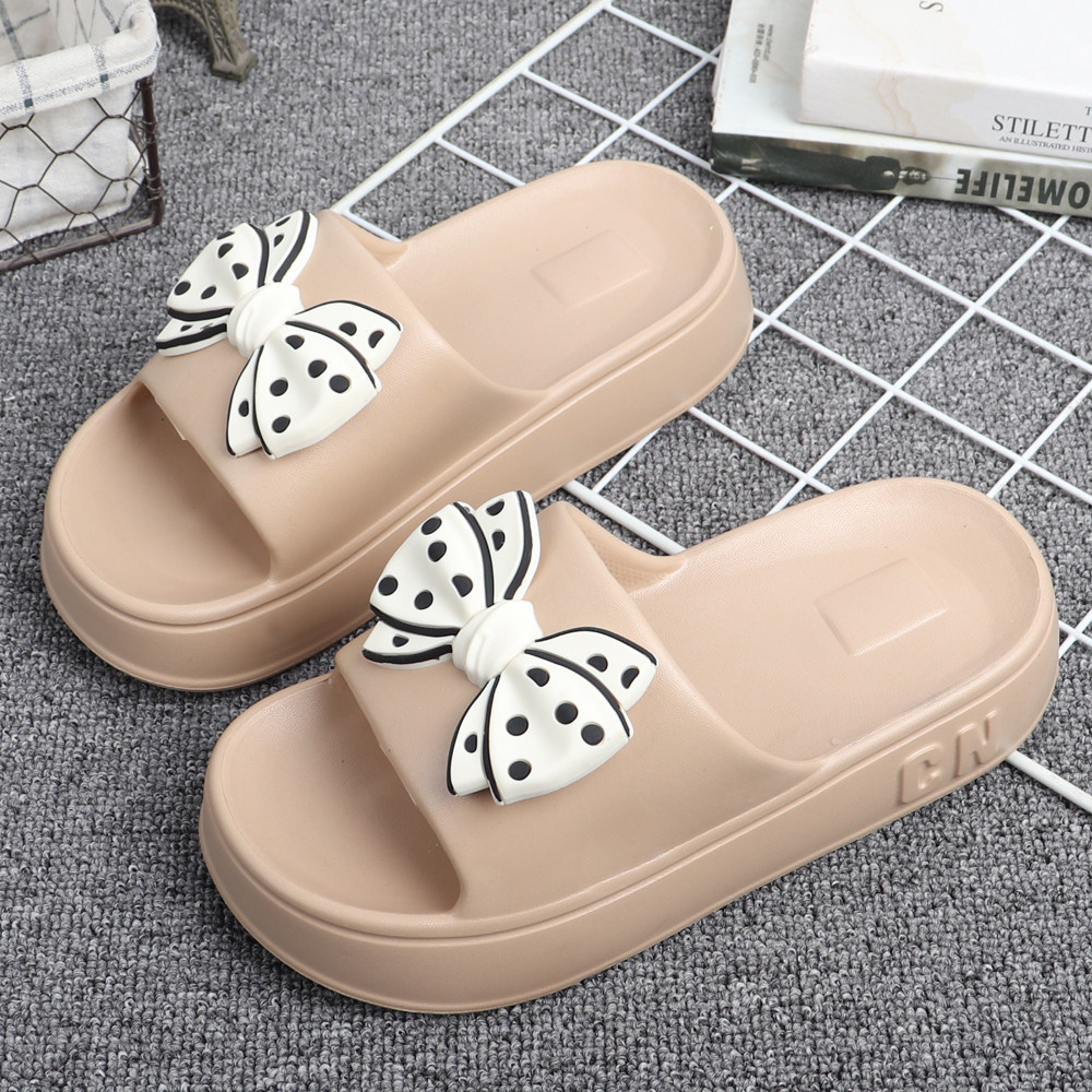 踩屎感厚底凉拖鞋女夏天外穿松糕底蝴蝶结时尚百搭防滑一字拖韩版,女鞋,一字拖,淘宝优惠券,粉丝福利购,淘宝优惠卷