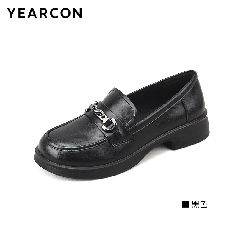 2025新款圆头乐福鞋英伦秋季