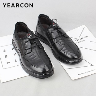 新款 真皮松紧带休闲皮鞋 男鞋 经典 S111AR50206A 时尚 意尔康SSSS春季