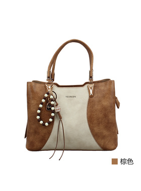 意尔康女包2026春夏新款时尚撞色手提包单肩斜挎包女方包62Y29085