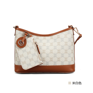 意尔康女包2026春季新款时尚休闲印花女士包包单肩斜挎包61Y29002