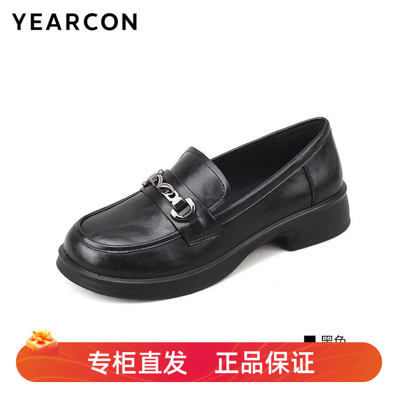 2025新款圆头乐福鞋英伦秋季
