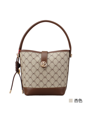 意尔康女包2026春季新款时尚印花水桶包单肩斜挎女士包包61Y27600