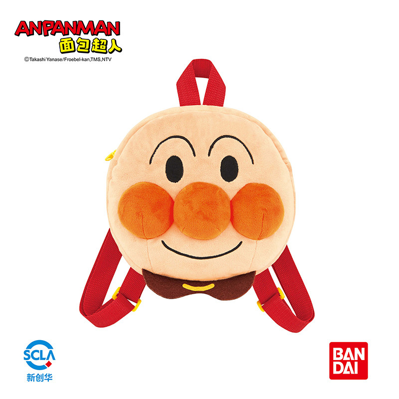 面包超人软绵绵圆脸双肩背包蜜桃妹妹可爱儿童大圆脸卡通小书包