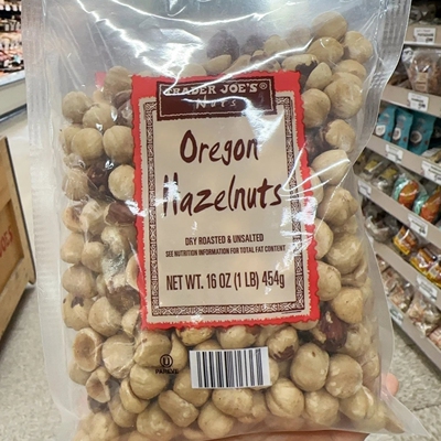 美国直邮 Trader Joe's缺德舅俄勒冈州干烤无盐榛子果仁零食454g