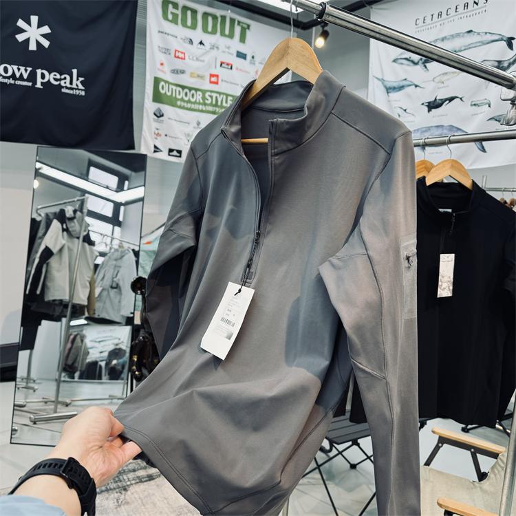 加绒保暖户外速干T恤立体剪裁